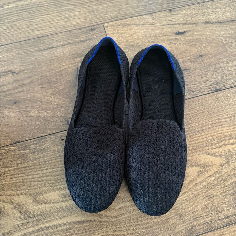 Washable ROTHY The Loafer Honeycomb Black Flats Shoes Slip On business casual